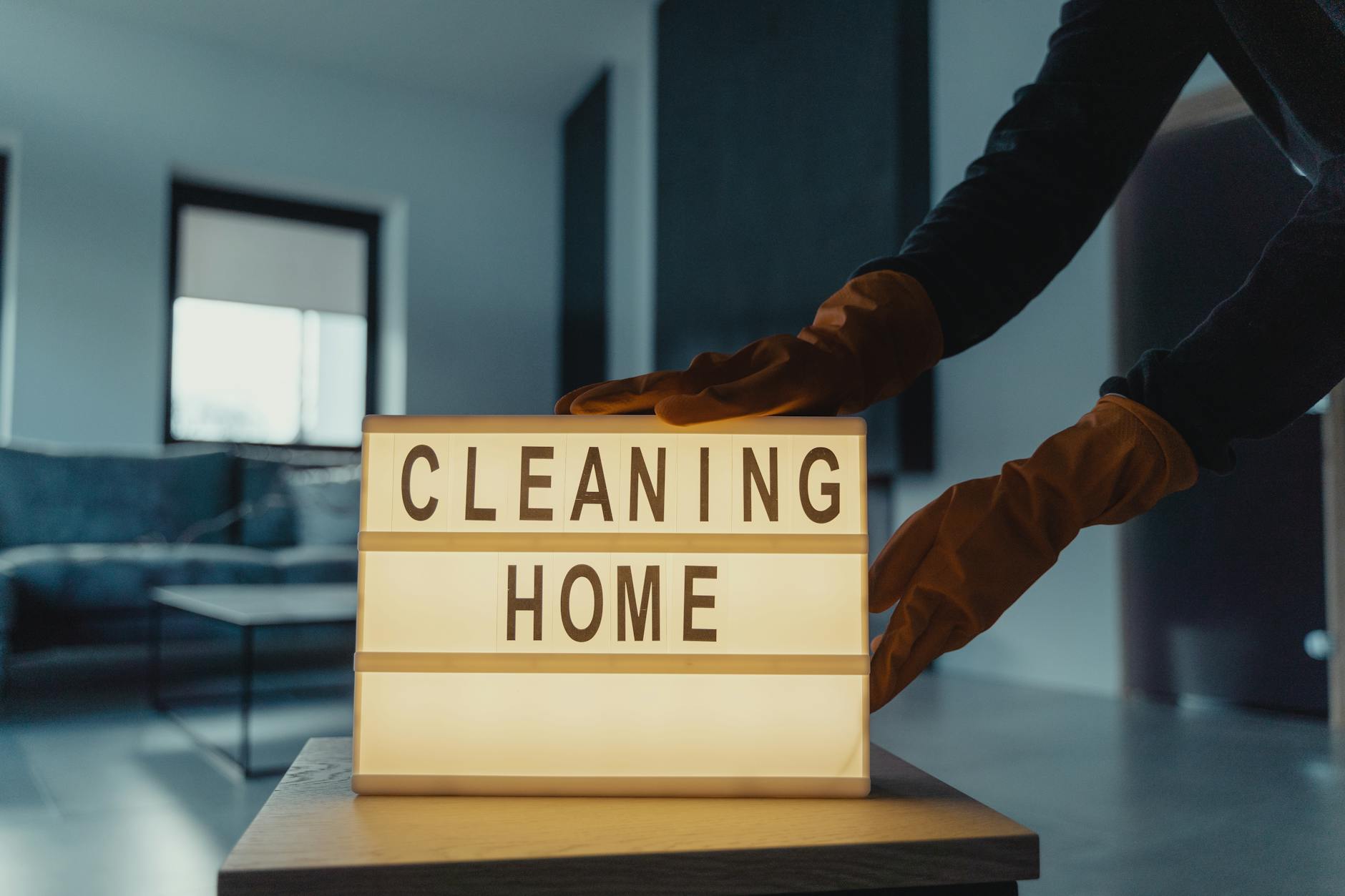 cleaning home